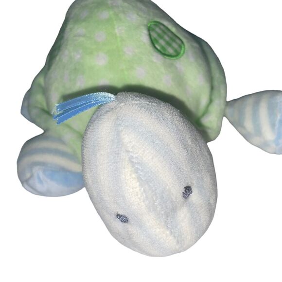 Baby Gund Plush Turtle Teller Stripes Dots Stuffed Animal Nursery Shower Gift - Picture 11 of 12